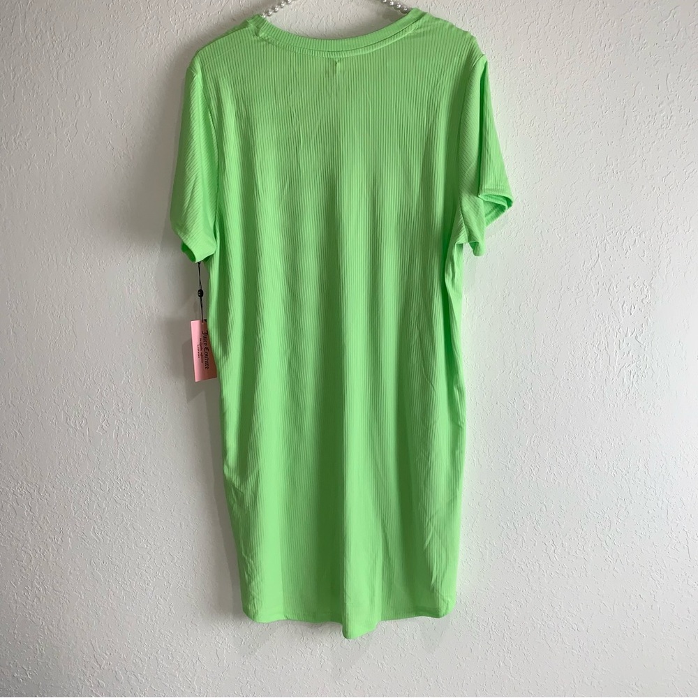Juicy couture lime green pink ribbed night gown night dress size XL new with tag - Picture 3 of 7